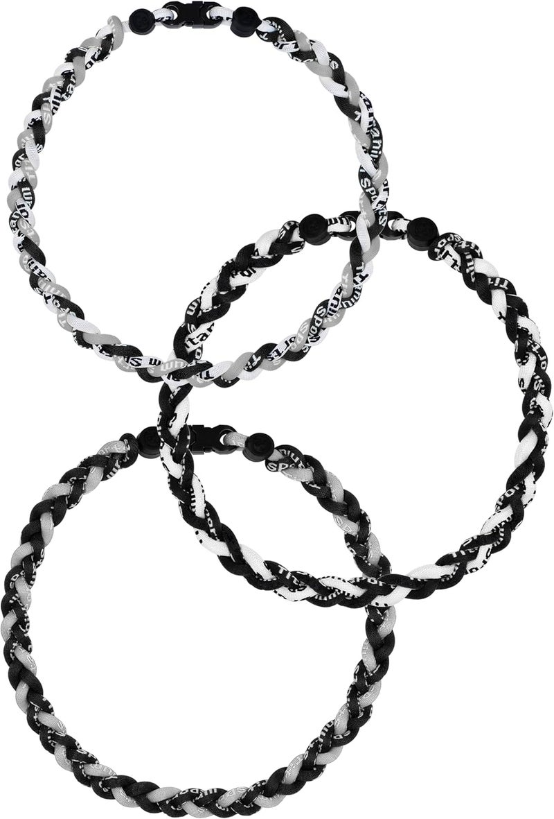 SUPBOMM 3 pcs Baseball Rope Necklaces, League Team Colors Braided Necklace, Baseball Team Gifts - Image 1